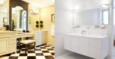 Baños clásicos y modernos