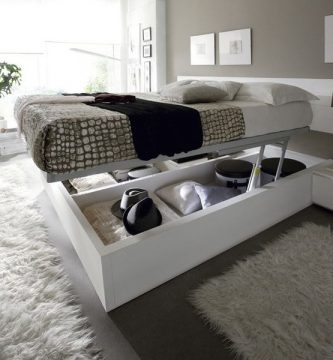 Cama con almacenamiento