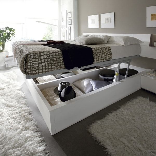 Cama con almacenamiento